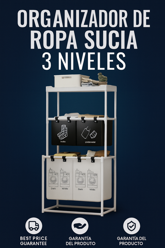 Organizador De Ropa Sucia 3 Niveles