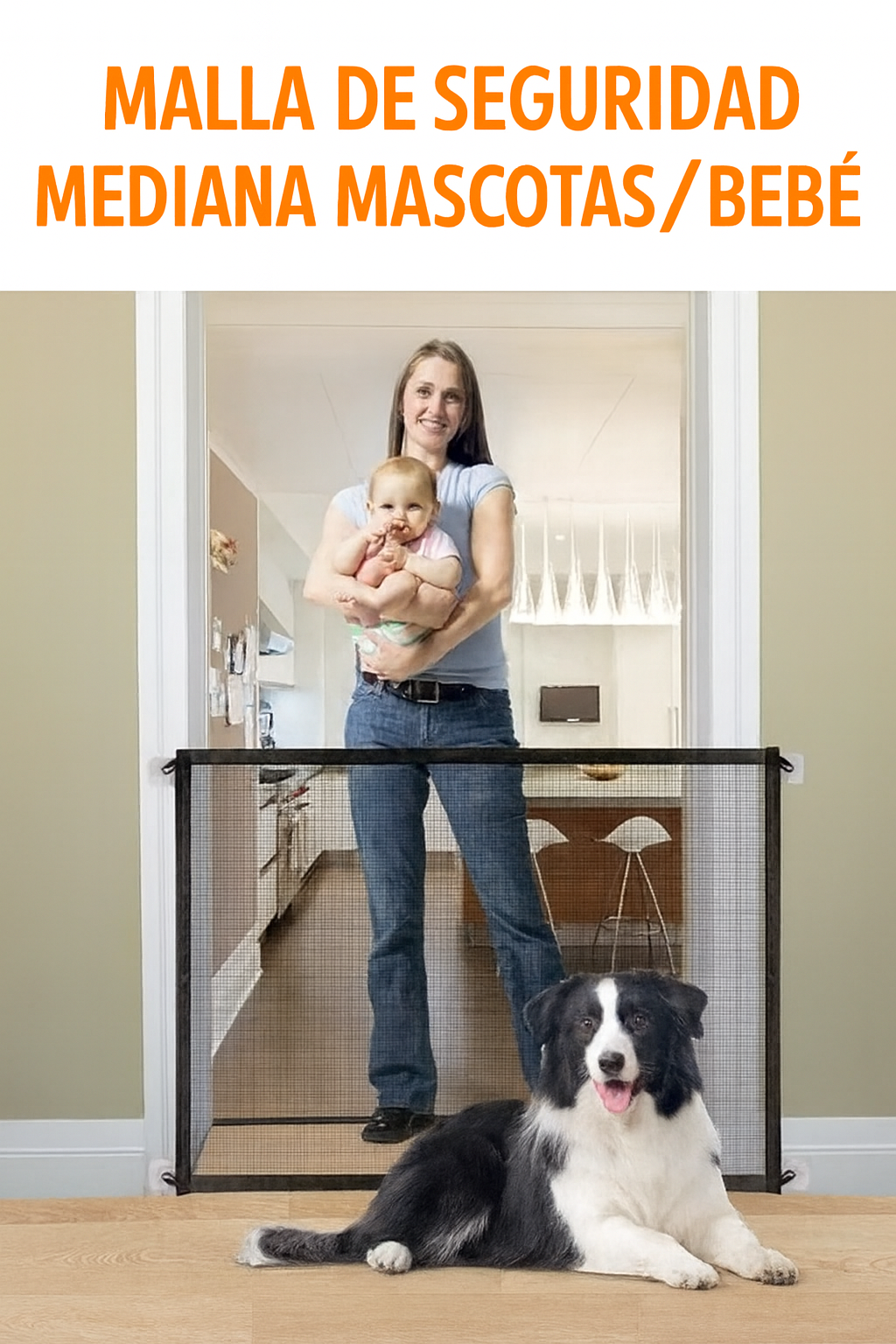Malla de seguridad mediana mascotas/bebe