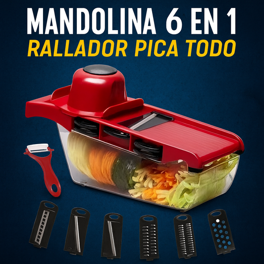 Mandolina 6 En 1 Rallador Pica todo
